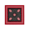 Scarlet Paisley Diamond Silk Bandana Scarf – 50 × 50 cm