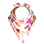 Berry & Gem Whimsy Silk Bandana Scarf – 50 × 50 cm