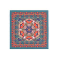 Persian Tile Coral Silk Bandana Scarf – 50 × 50 cm