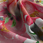 Hibiscus Watercolour Silk Bandana Scarf – 50 × 50 cm