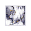 Smoke Marble Gold Vein Silk Bandana Scarf – 50 × 50 cm