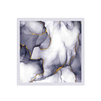 Smoke Marble Gold Vein Silk Bandana Scarf – 50 × 50 cm