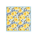 Golden Rose Garden Silk Bandana Scarf – 50 × 50 cm