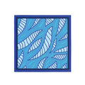 Ocean Leaf Wave Silk Bandana Scarf – 50 × 50 cm