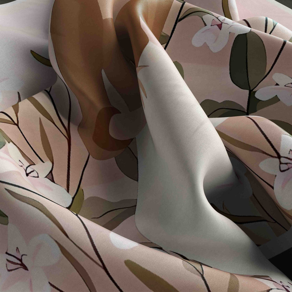 Teddy in Wildflowers Silk Bandana Scarf – 50 × 50 cm