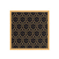 Golden Cloud Medallion Silk Bandana Scarf – 50 × 50 cm