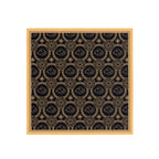 Golden Cloud Medallion Silk Bandana Scarf – 50 × 50 cm