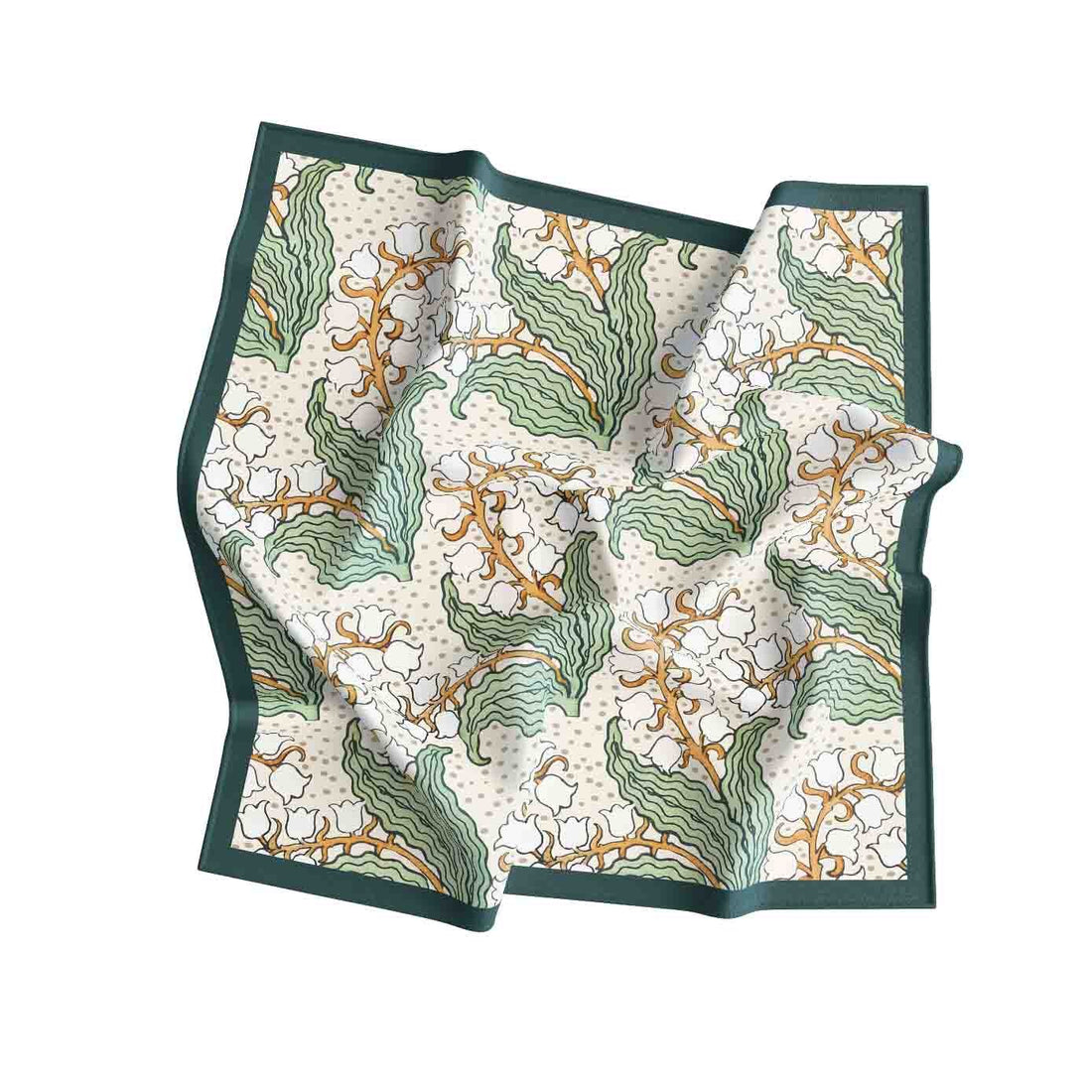 Forest Cherry Blossom Silk Shawl Wrap – 100 × 100 cm