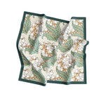 Forest Cherry Blossom Silk Shawl Wrap – 100 × 100 cm