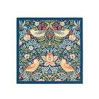 Songbird Strawberry Garden Silk Bandana Scarf – 50 × 50 cm