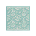 Seafoam Lace Paisley Silk Bandana Scarf – 50 × 50 cm