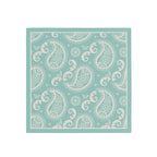 Seafoam Lace Paisley Silk Bandana Scarf – 50 × 50 cm