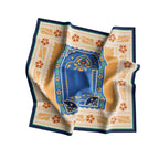Moroccan Door Saffron Silk Bandana Scarf – 50 × 50 cm