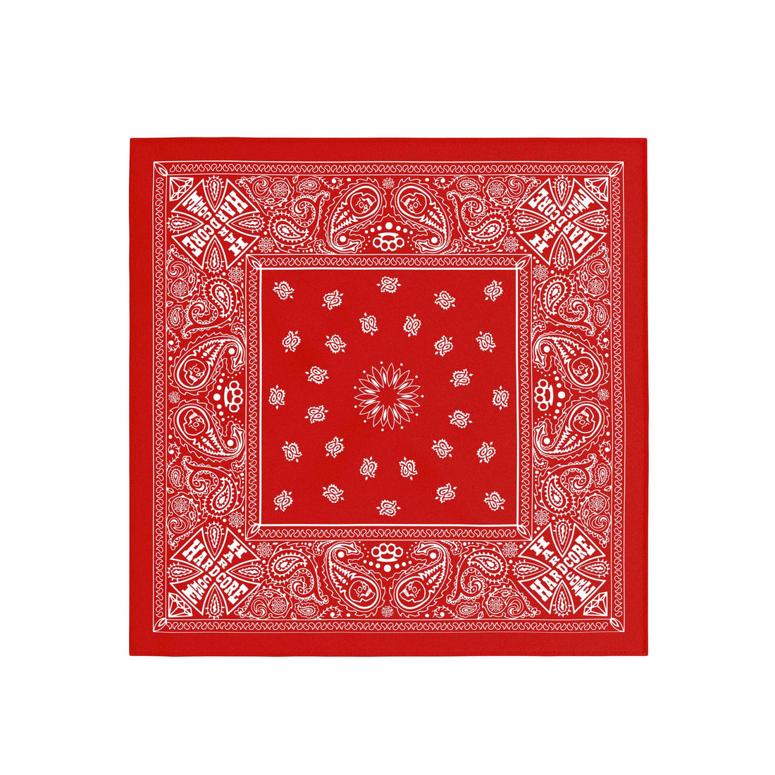 Classic Red Paisley Silk Bandana Scarf – 50 × 50 cm
