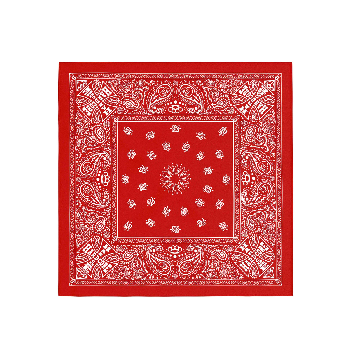 Classic Red Paisley Silk Bandana Scarf – 50 × 50 cm