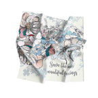 Beautiful Feelings Floral Sketch Silk Square Scarf – 65 × 65 cm