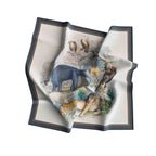 Vintage Wildlife Safari Silk Bandana Scarf – 50 × 50 cm