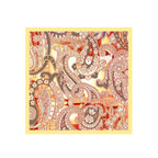 Coral Paisley Lace Silk Shawl Wrap – 100 × 100 cm