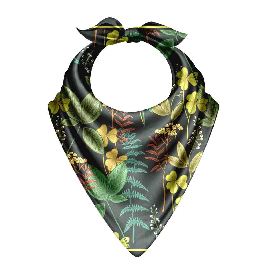 Forest Floor Botanica Silk Bandana Scarf – 50 × 50 cm