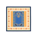 Moroccan Door Saffron Silk Bandana Scarf – 50 × 50 cm