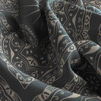 Slate Ornament Silk Bandana Scarf – 50 × 50 cm