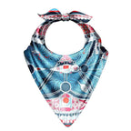 Sapphire Jewel Bow Silk Bandana Scarf – 50 × 50 cm