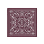 Plum Paisley Silk Bandana Scarf – 50 × 50 cm