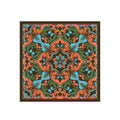 Olive Spice Medallion Silk Bandana Scarf – 50 × 50 cm