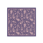 Twilight Paisley Silk Bandana Scarf – 50 × 50 cm