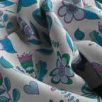 Emerald Folk Garden Silk Bandana Scarf – 50 × 50 cm