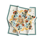 Retro Paisley Medallion Silk Bandana Scarf – 50 × 50 cm