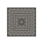 Slate Ornament Silk Bandana Scarf – 50 × 50 cm