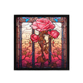 Rose Window Stained Glass Silk Bandana Scarf – 50 × 50 cm