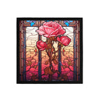 Rose Window Stained Glass Silk Bandana Scarf – 50 × 50 cm
