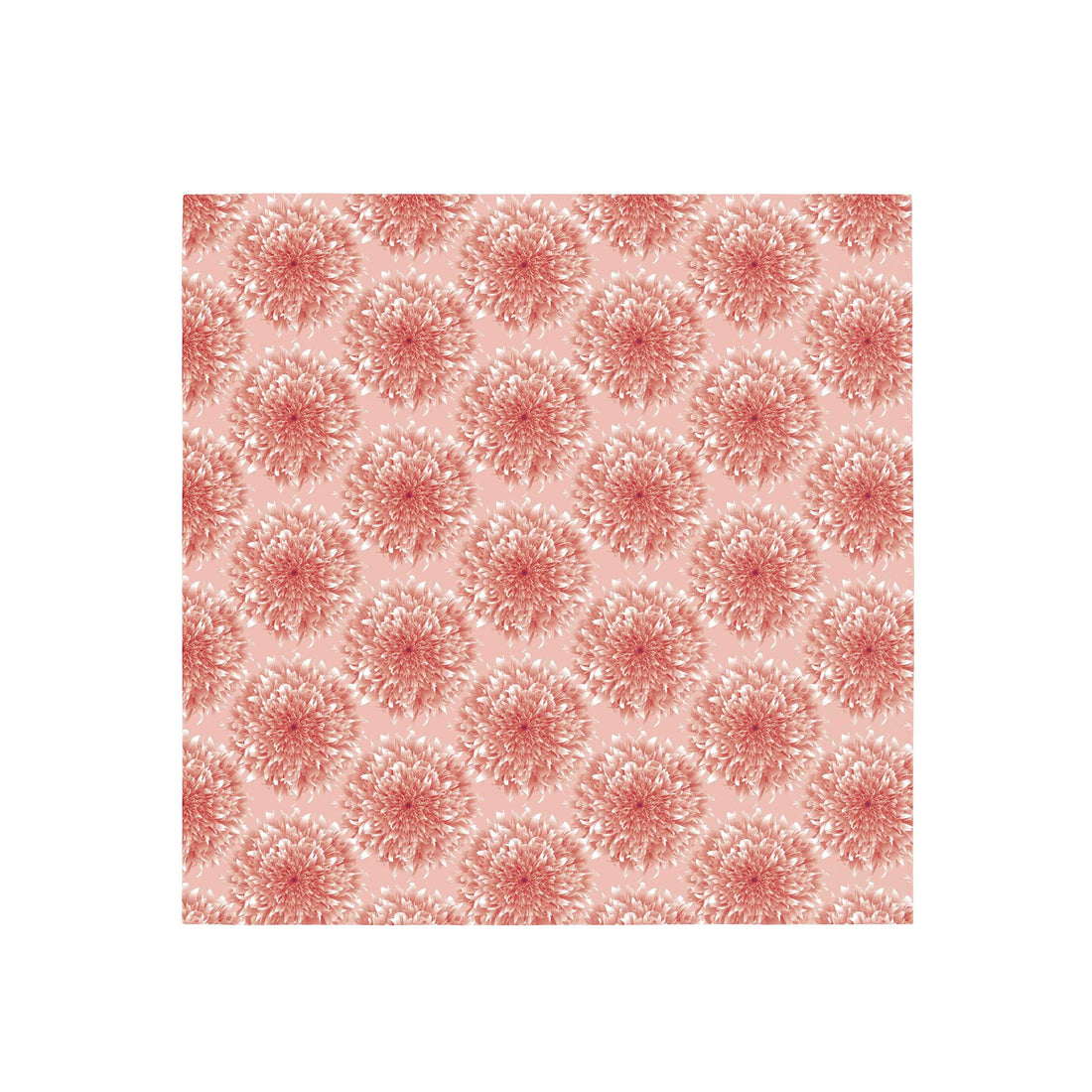 Coral Lace Floral Silk Bandana Scarf – 50 × 50 cm