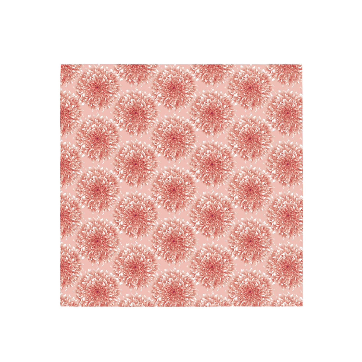 Coral Lace Floral Silk Bandana Scarf – 50 × 50 cm