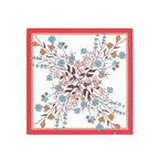 Coral Twig Botanica Silk Bandana Scarf – 50 × 50 cm