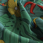 Monstera Tropics Silk Bandana Scarf – 50 × 50 cm