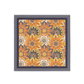 Marigold Mandala Silk Bandana Scarf – 50 × 50 cm