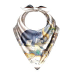 Vintage Wildlife Safari Silk Bandana Scarf – 50 × 50 cm