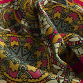 Golden Royal Mandala Silk Square Scarf – 65 × 65 cm