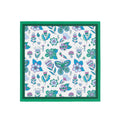 Emerald Folk Garden Silk Bandana Scarf – 50 × 50 cm