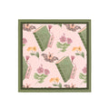 Moth & Blossom Sage Silk Bandana Scarf – 50 × 50 cm