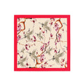Cherry Blossom Crane Silk Bandana Scarf – 50 × 50 cm