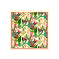 Tropical Bloom Ivory Silk Bandana Scarf – 50 × 50 cm