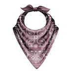 Plum Paisley Silk Bandana Scarf – 50 × 50 cm