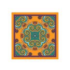 Mango Swirl Medallion Silk Bandana Scarf – 50 × 50 cm