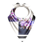 Lavender Bouquet Ivory Silk Bandana Scarf – 50 × 50 cm