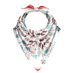 Coral Twig Botanica Silk Bandana Scarf – 50 × 50 cm