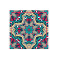 Fuchsia Mandala Burst Silk Bandana Scarf – 50 × 50 cm